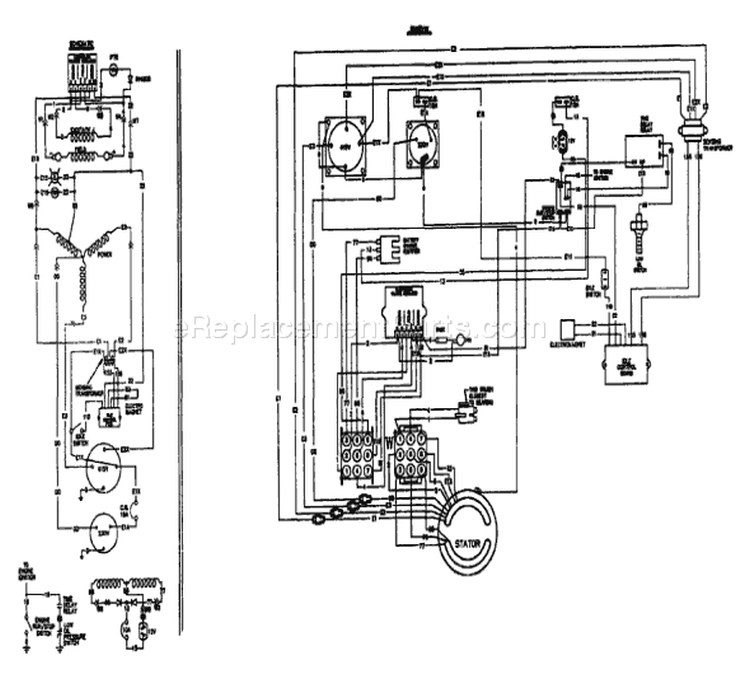 Page D Diagram and Parts List for 9201-0 EC6400 Briggs and Stratton Generator